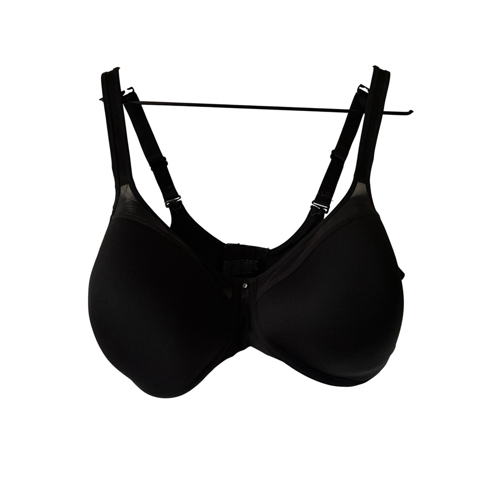 Bali One Smooth U Ultra Light Bra Womens 40DD Black Underwire 3439